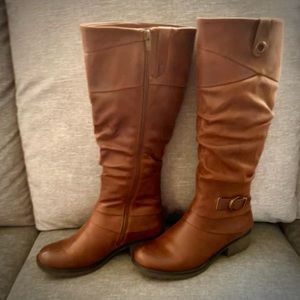 Bare Traps Onika Wide Calf Boot - Brush Brown, Size 6.5